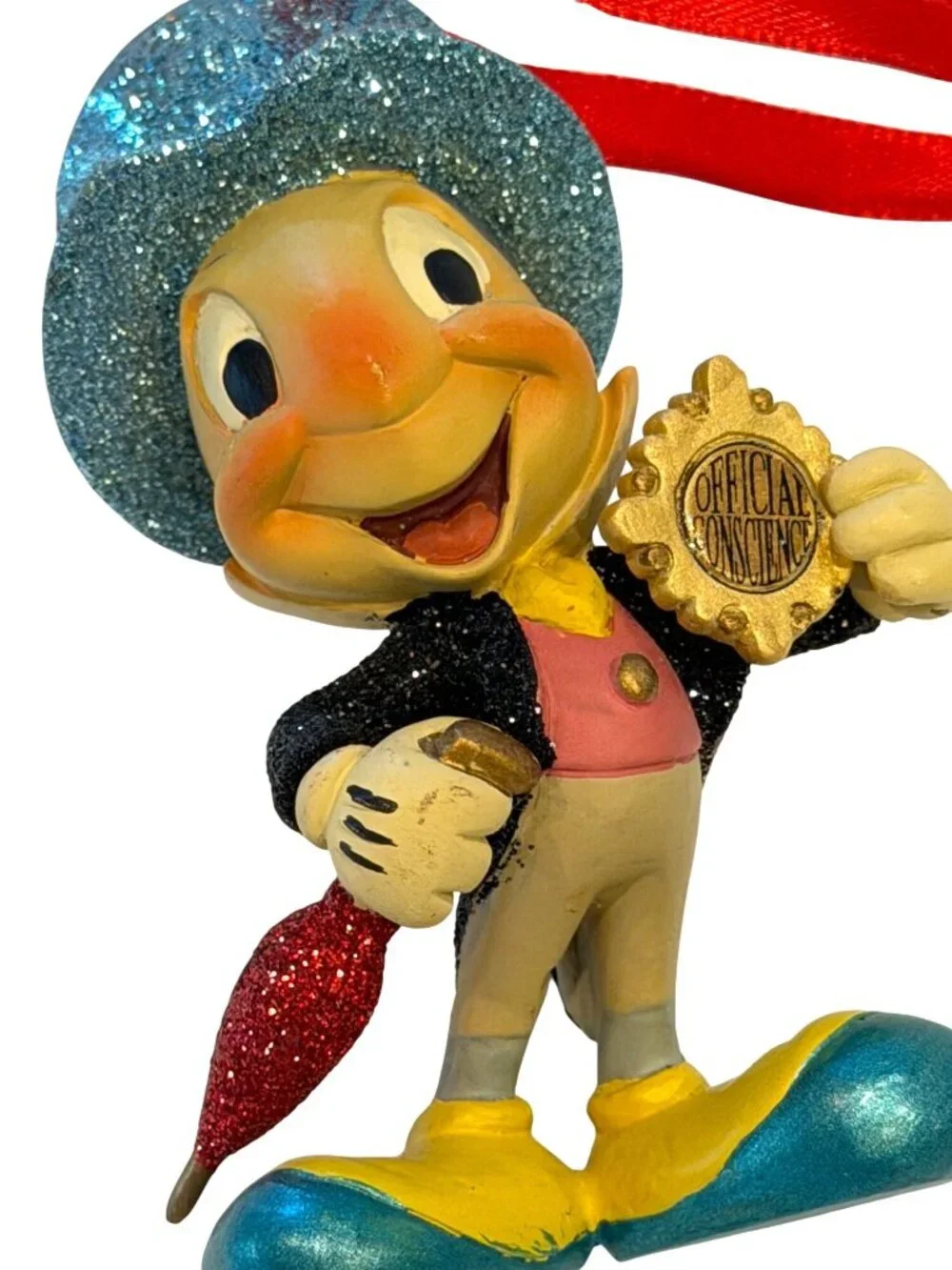 Disney Sketchbook Jiminy Cricket Official Conscience Ornament Hanger Collectible